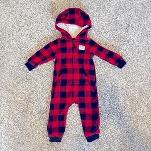 Carter’s cozy fleece body suit. 12 months.